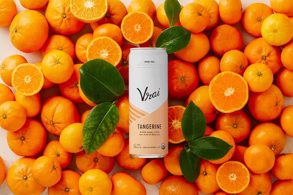 vrai vodka cocktail can alcohol branding packaging design tangerine4@2x