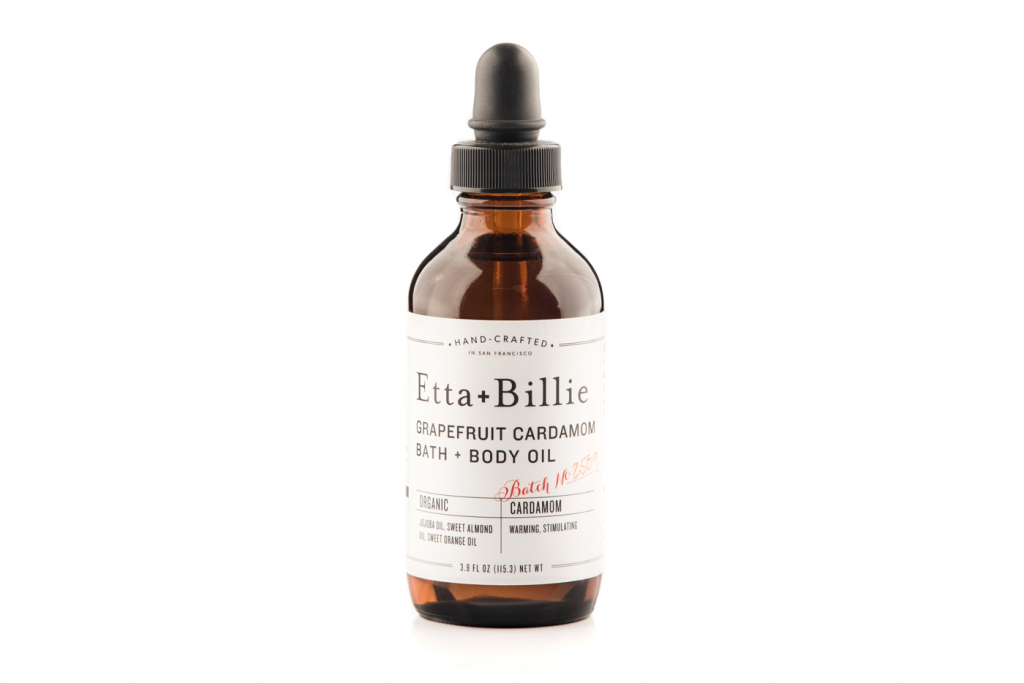 Etta + Billie Bath and Body Oil Label