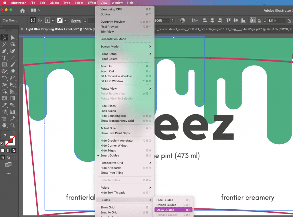 adding tapered template to adobe illustrator