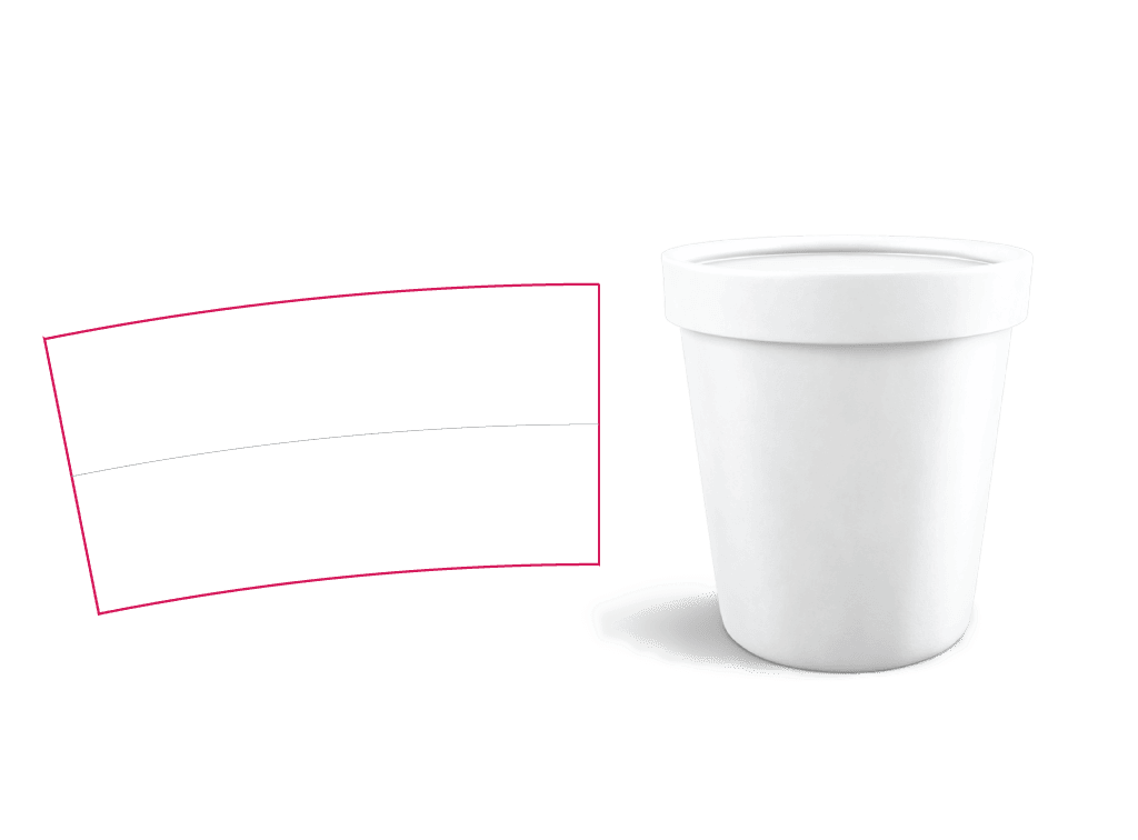 tapered label example with tapered container