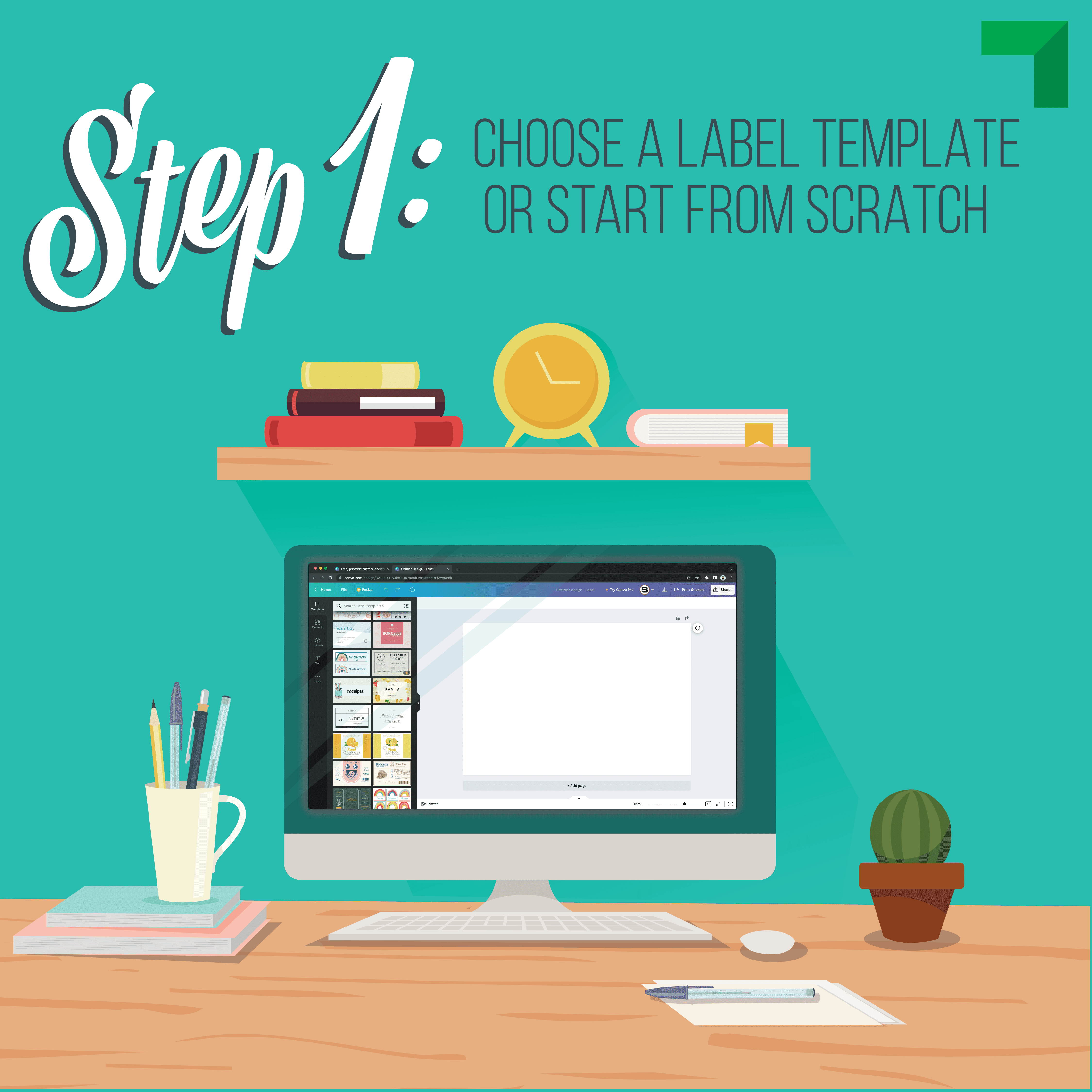 Summer5 PrintReady Canva Series panel3 labeltemplate