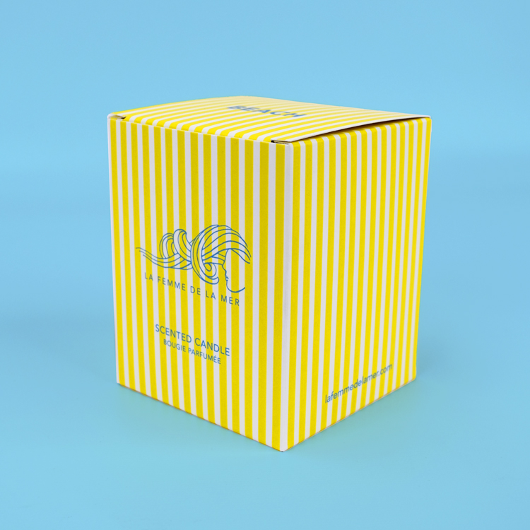 white vellum paper carton example la femme de la mar box